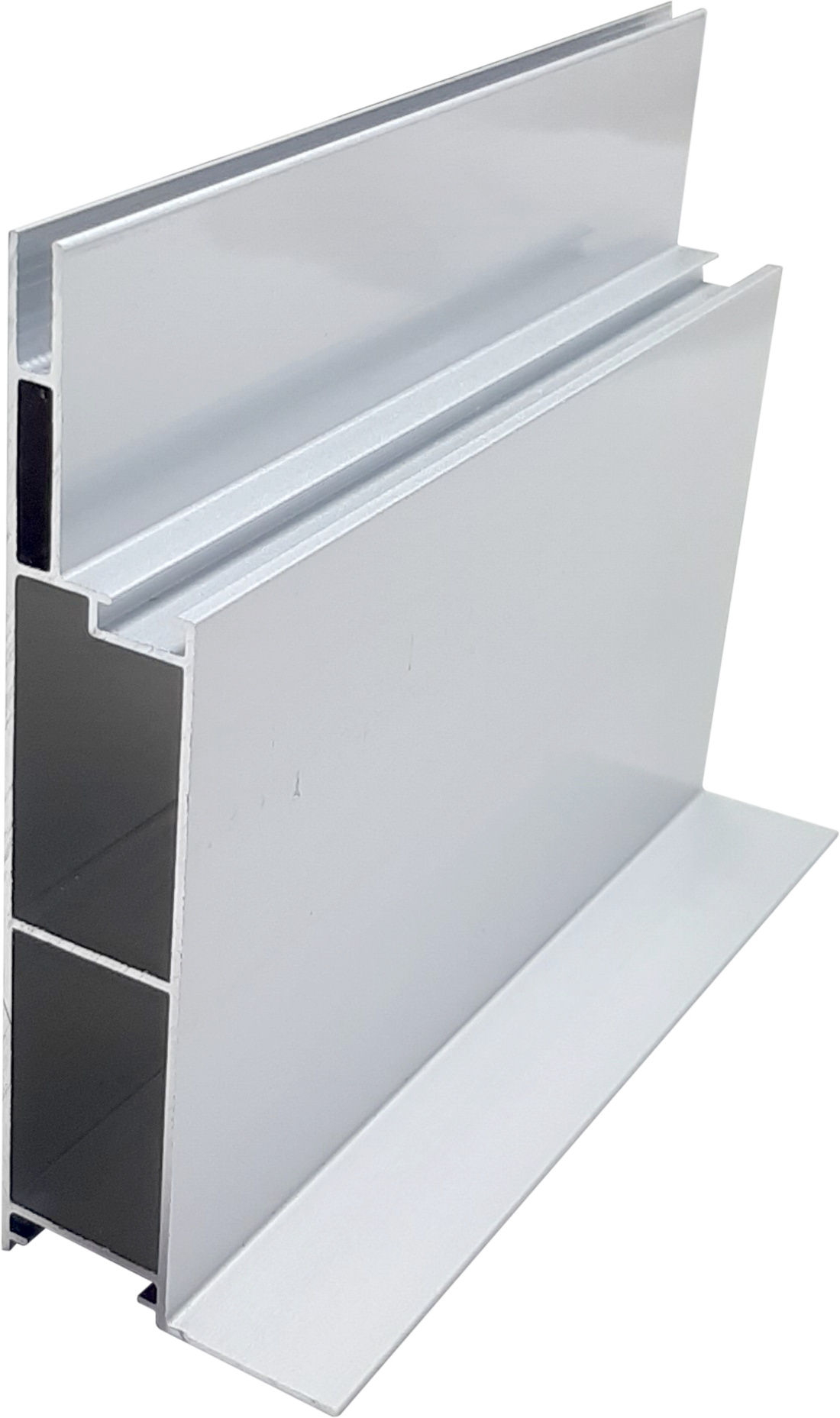 P-120S Single Sided Fabric Aluminium Profile, 455mm, Anodized Silver, 5.8M, High-Precision SEG Frame Solution for Standalone Graphic Backlit Lightboxes & Display Walls